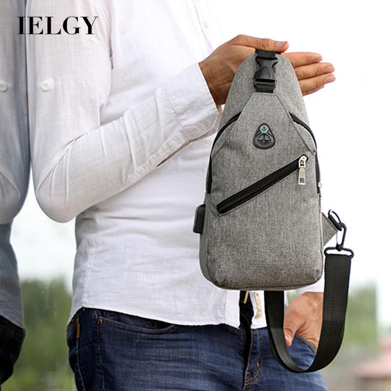 IELGY Pánská taška Korejská Jednoduchá Crossbody Stylová Ležérní Černá Venkovní Všestranná Přes jedno rameno