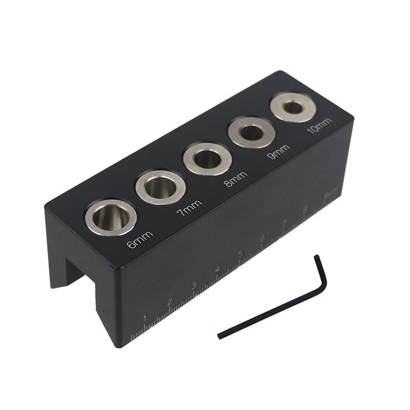 Round Wood Tenon Positioning Tool - Hole Punching Locator for Drill Bits