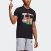 T Shirts Men's Black Crew Neck Moderate Straight Fit HB6168