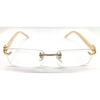 Bezrámový rám/brýle s mramorovou povrchovou úpravou, Zlatá-Off white CT00520 CART 4 JL156068984297