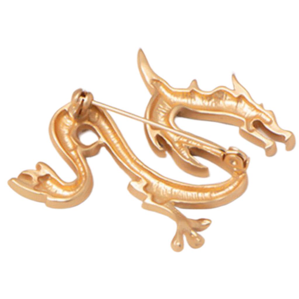 Vintage Dragon Brooch Trendy Dragon Personalized Badge Alloy Dragon Lapel Pin Badge for Fashion Forward Individuals