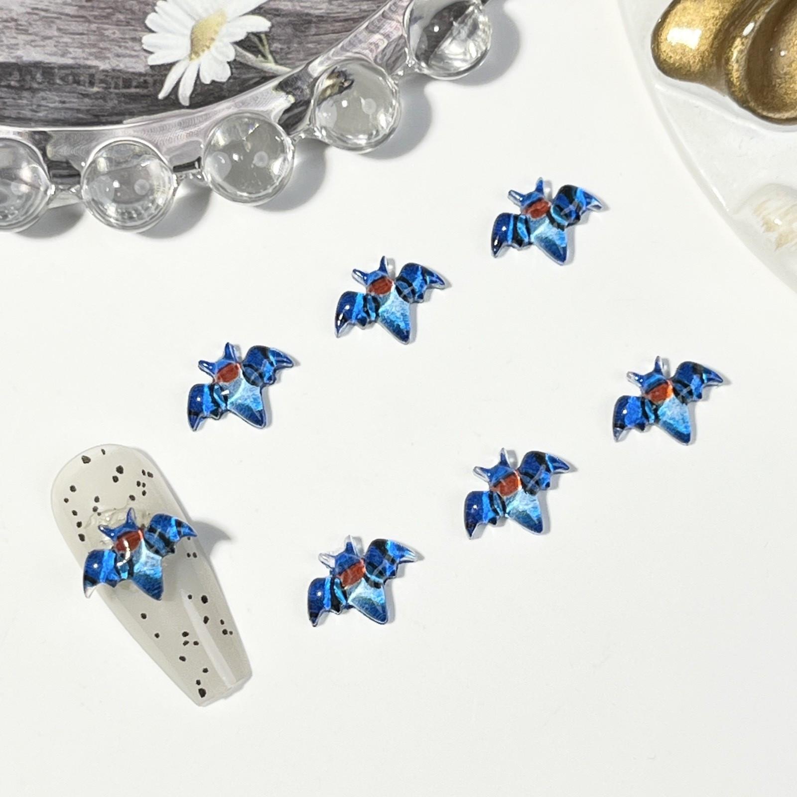 

Хэллоуин Аксессуары для ногтей Темный стиль Мультяшные смоляные аксессуары Ручная работа DIY Украшение для ногтей One Size синий