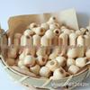 11x12mm & 16x17mm Wooden Beads for Jewelry, Handmade Beading Material with Drawstring Bucket