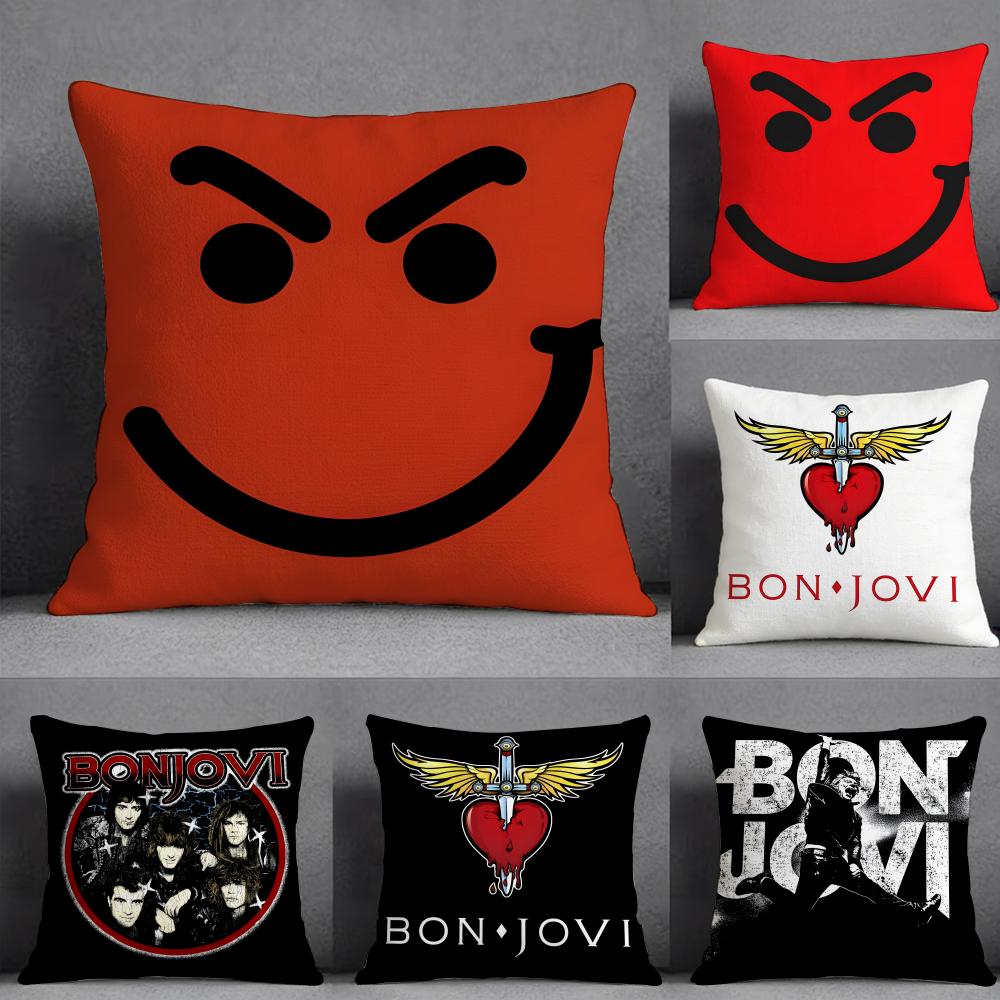 B-bon Jovi BAND SINGER Pillow Case Pillowcase, Double-sided Printed, Sofa Cushion, Bedroom Headboard Pillow