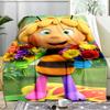 Bee Adventure Maya Blanket Flannel Throw for Sofa, Indoor, Camping, Living Room, Office, Chair, And Bed Soft Birthday Gift