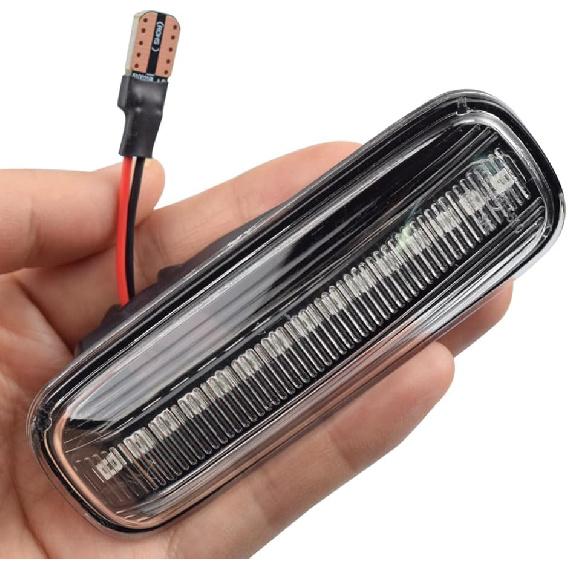 Turn Signal Lamp Led Front Fender Side Marker Light Compatible with Honda Civic CRV Ballade Domani Prelude Partner Orthia Integra (Crystal)