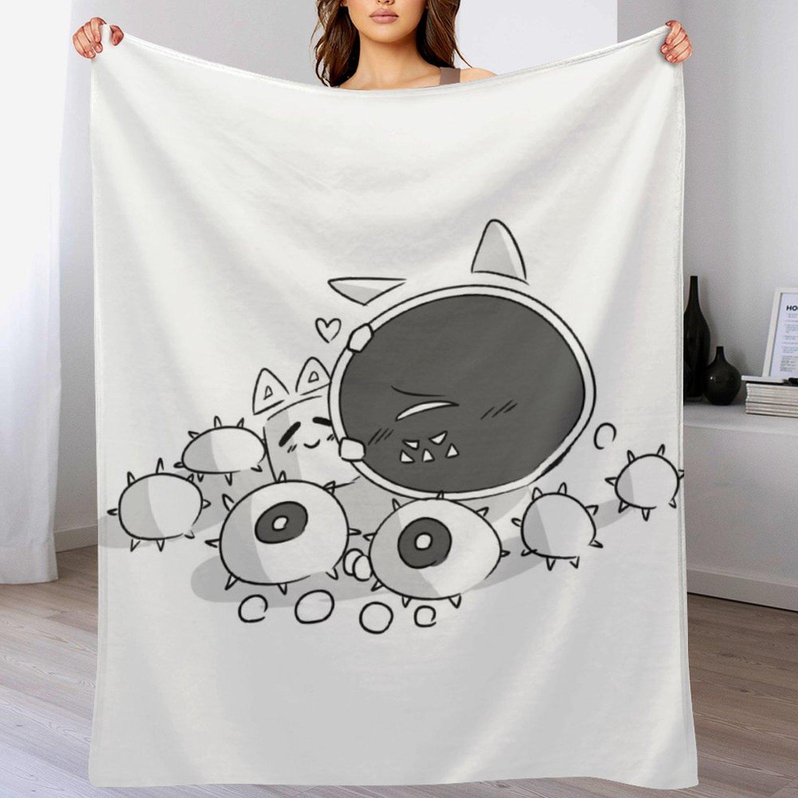 

Cube and Blixer Throw Blanket Bed Flannel Fabric funny gift Large Blankets 30x40in