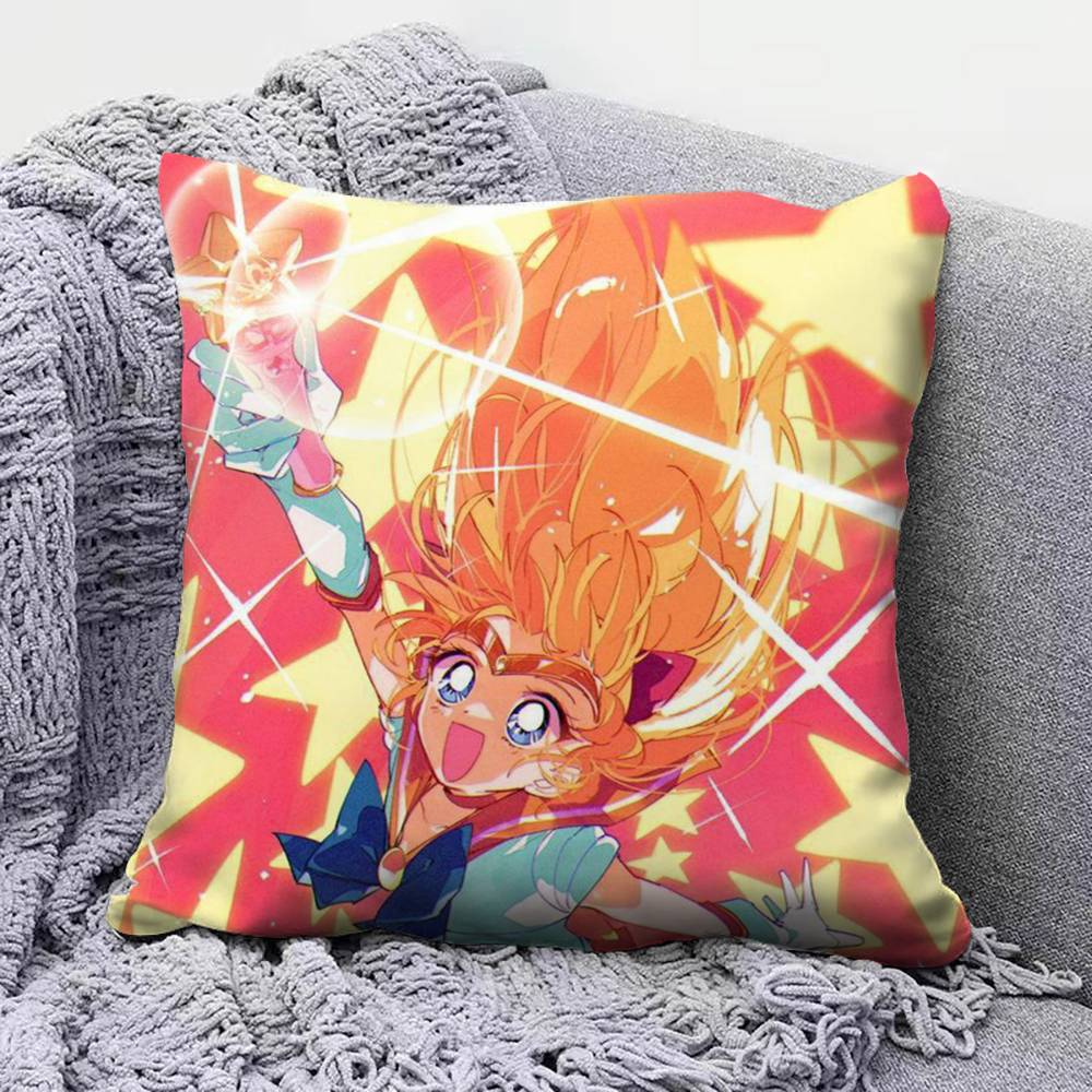 Sailor Moon Anime Girl Cute  Pillow Covers Home Sofa Cushion Covers and Aecorative Custom
