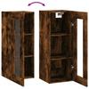 Wall Mounted Cabinet Smoked Oak Finish 34.5 x 34 x 90 cm
