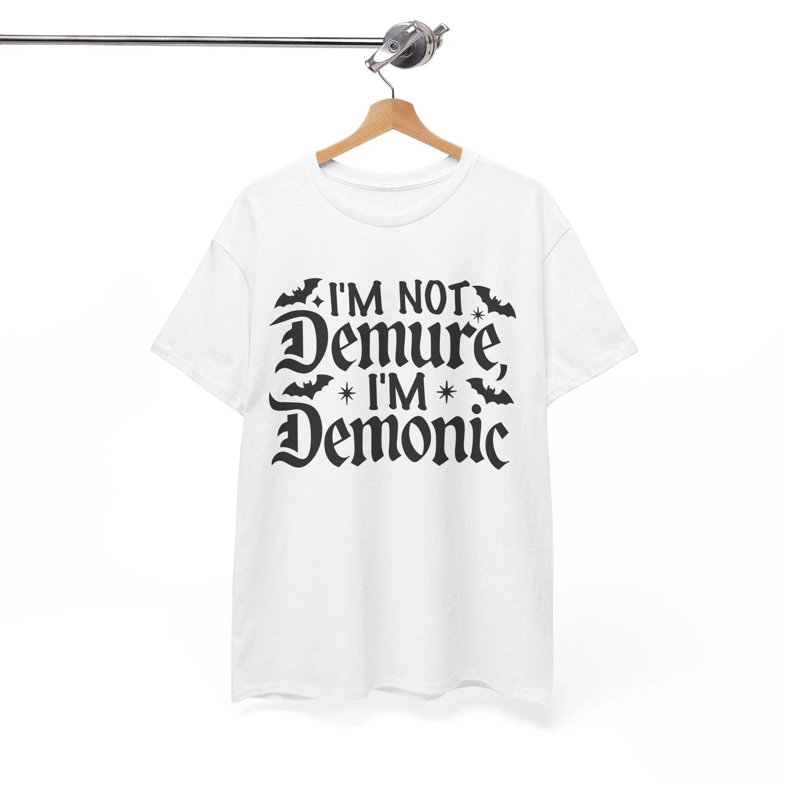 Moon Child Witch T-Shirt | Im Not Demure Im Demonic Shirt 2XL