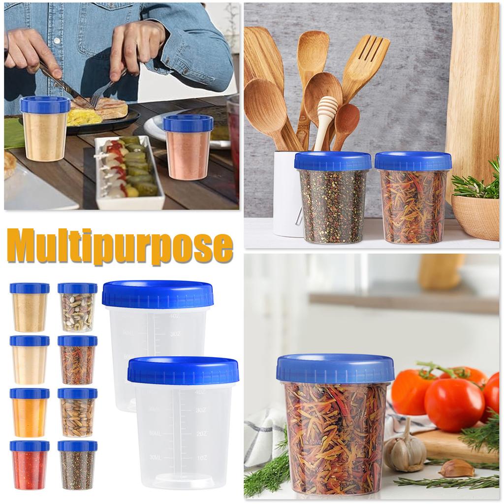 Nádoba, Malá nádoba s víčkem, Spirálové víčko, Nepropustná, Opakovaně použitelná, Stohovatelná plastová nádobka na dip