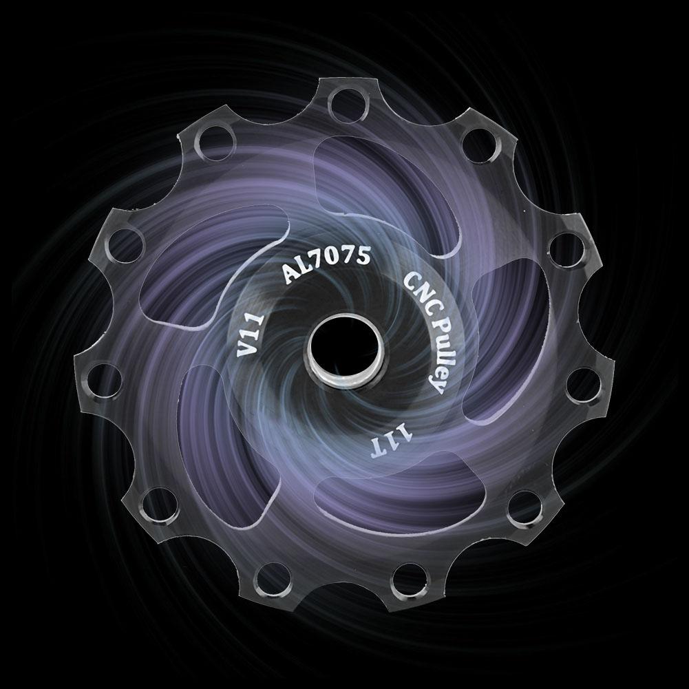 GUB Leichte 11T Mountainbike Fahrrad Schaltwerk Riemenscheibe Führungsrad (Schwarz)