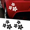 3pcs Pretty Flower Graphics Car Stickers for Rear Window Cover Scratches On Auto Bumper Body Moto Racing Helmet Blossom Decals