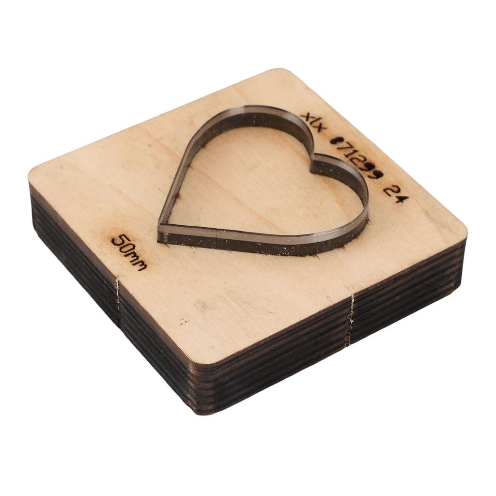 Heart Shape Leather Cutting Die High Carbon Steel Leather Punching Die with Thick Wooden Base for