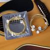 Set of 6 Guitar Strings Replacement Steel Acoustic Guitar Strings Parts Steel Core Classic Folk Electric Guitar Strings