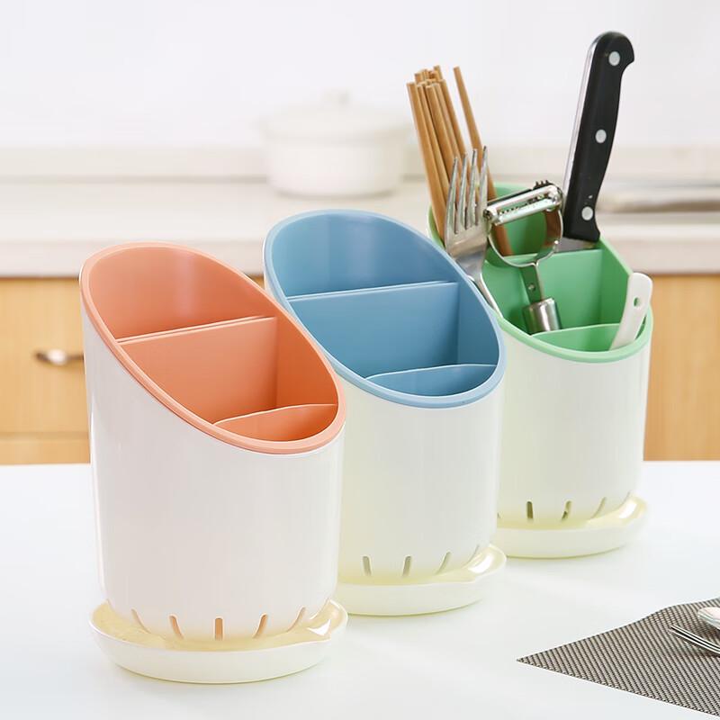 Plastic Draining Chopstick Holder and Tableware Organizer