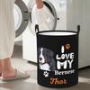 Bernese Mountain Dog Essential Foldable Laundry Baskets Dirty Clothes Toys Storage Basket Home Organizer Bag