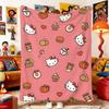 Double Blanket H-Hello K-Kitty Camping Blankets Bedspread On the Bed Home and Decoration Knee Sofas Sofa Bedspreads Picnic Throw