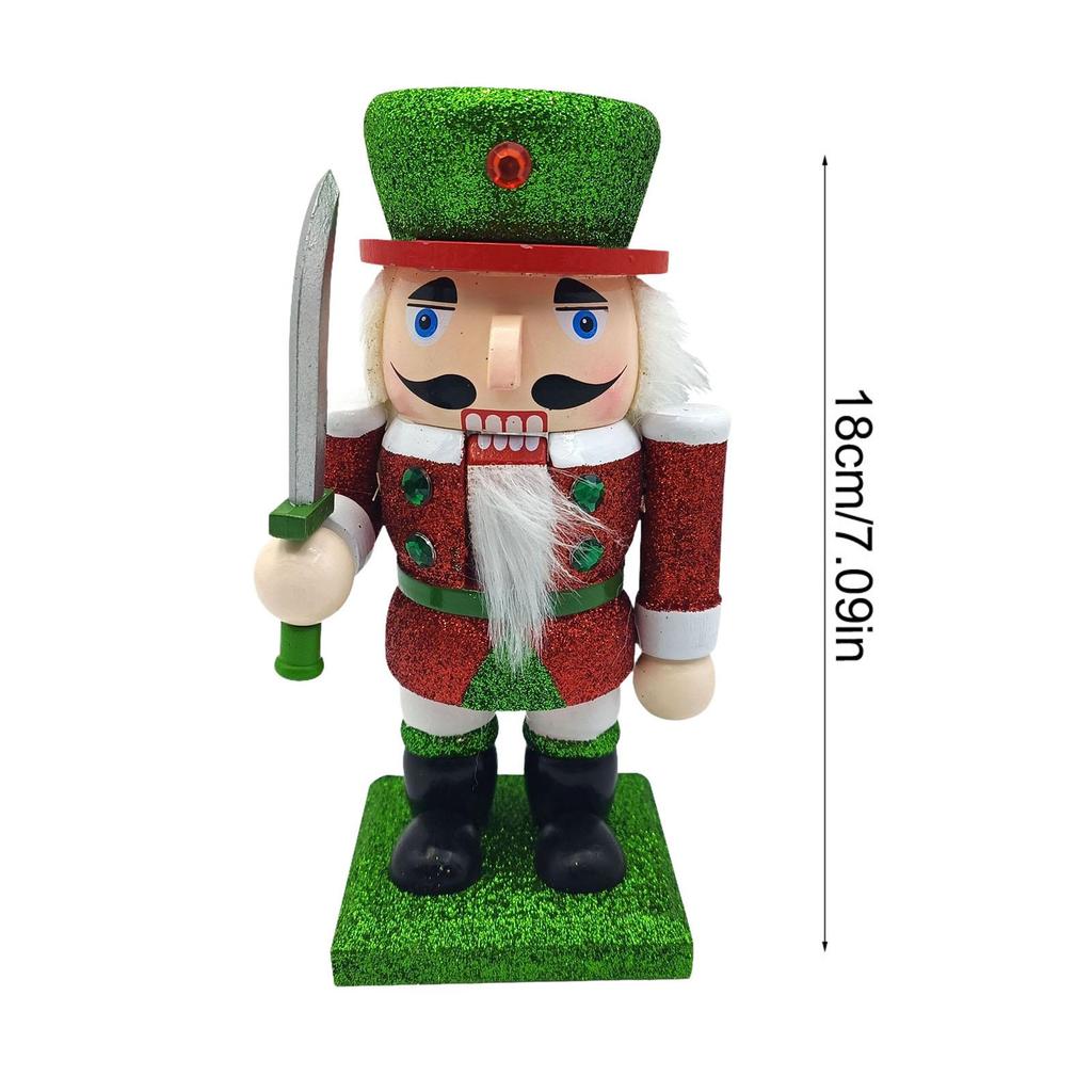 Nutcracker Figurine Crafts Wooden Nutcracker for Tabletop Shelves Birthday