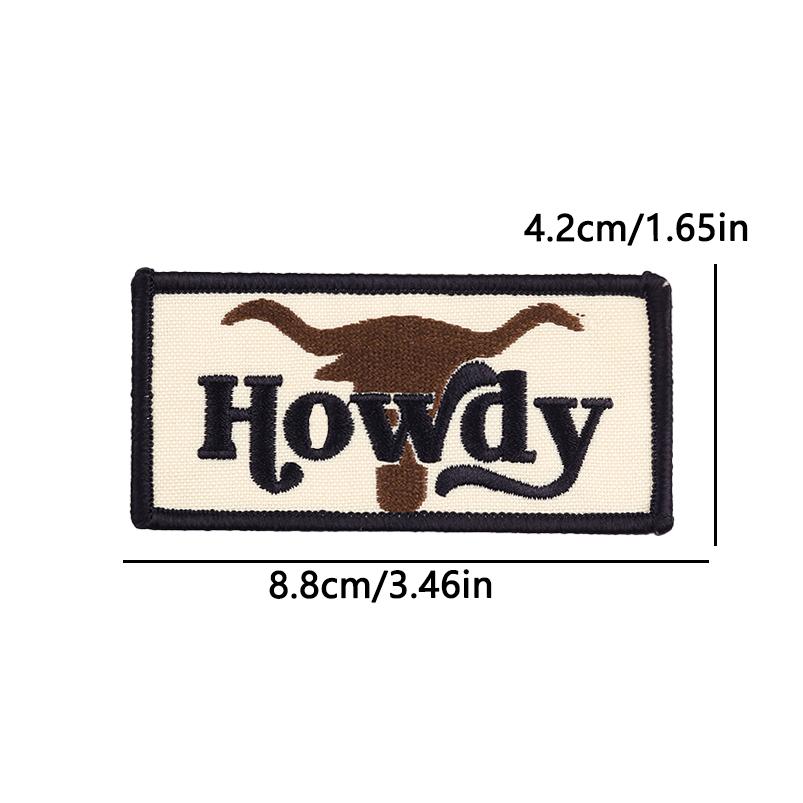 West Cowboys Iron On Patches For Clothing thermoadhesive Patches For Clothes Mushroom Embroidery Patches For Hat/Jeans DIY Badge