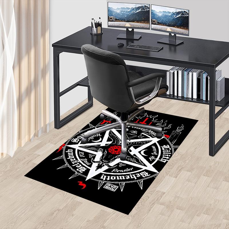 1pc Baphomet Satanism Carpet, Office Rug Outdoor Mat Home Decor Area Carpet Festival
