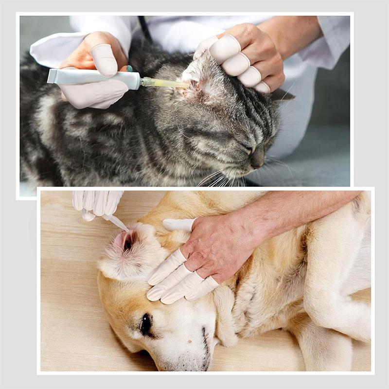 300PCS White Disposable Latex Finger Cover Natural Rubber Gloves Thumb Covers Protector for Fingertips Non-slip Nail Tool