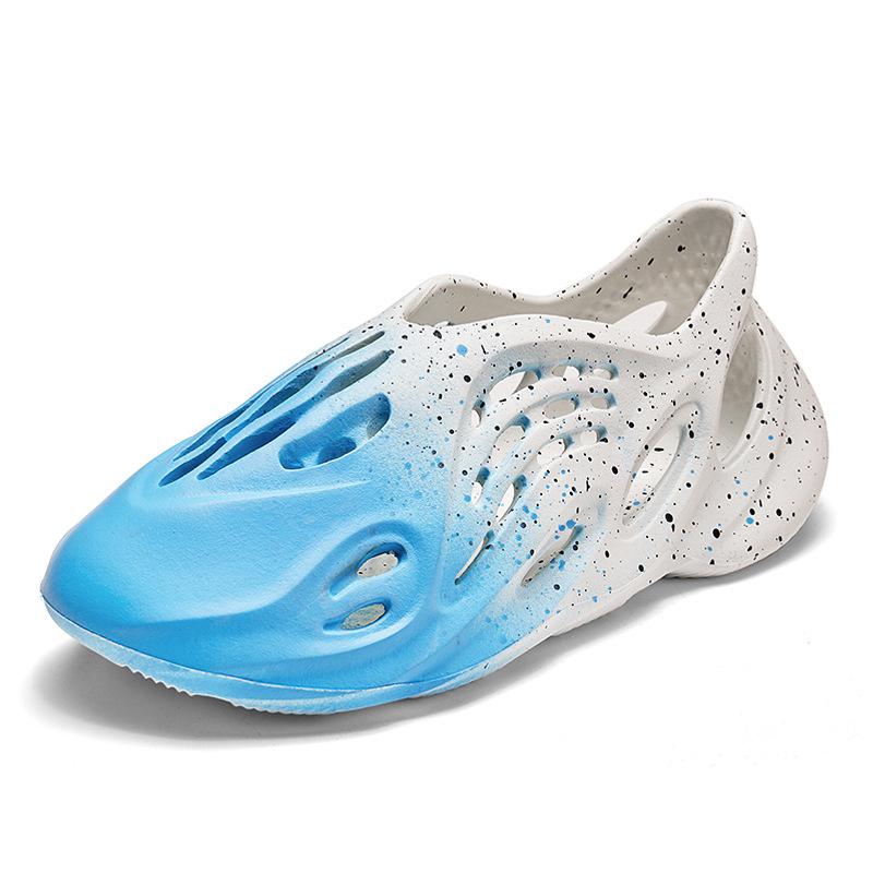 

Seaside travel gradual change beach shoes inkjet hollow breathable hole shoes summer men s bag head casual sandals 39