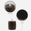 Solar Wine Barrel Candle Light Flameless Outdoor Garden Decoration Mini Waterproof Solar Candle Lamp Terrace Halloween Decor
