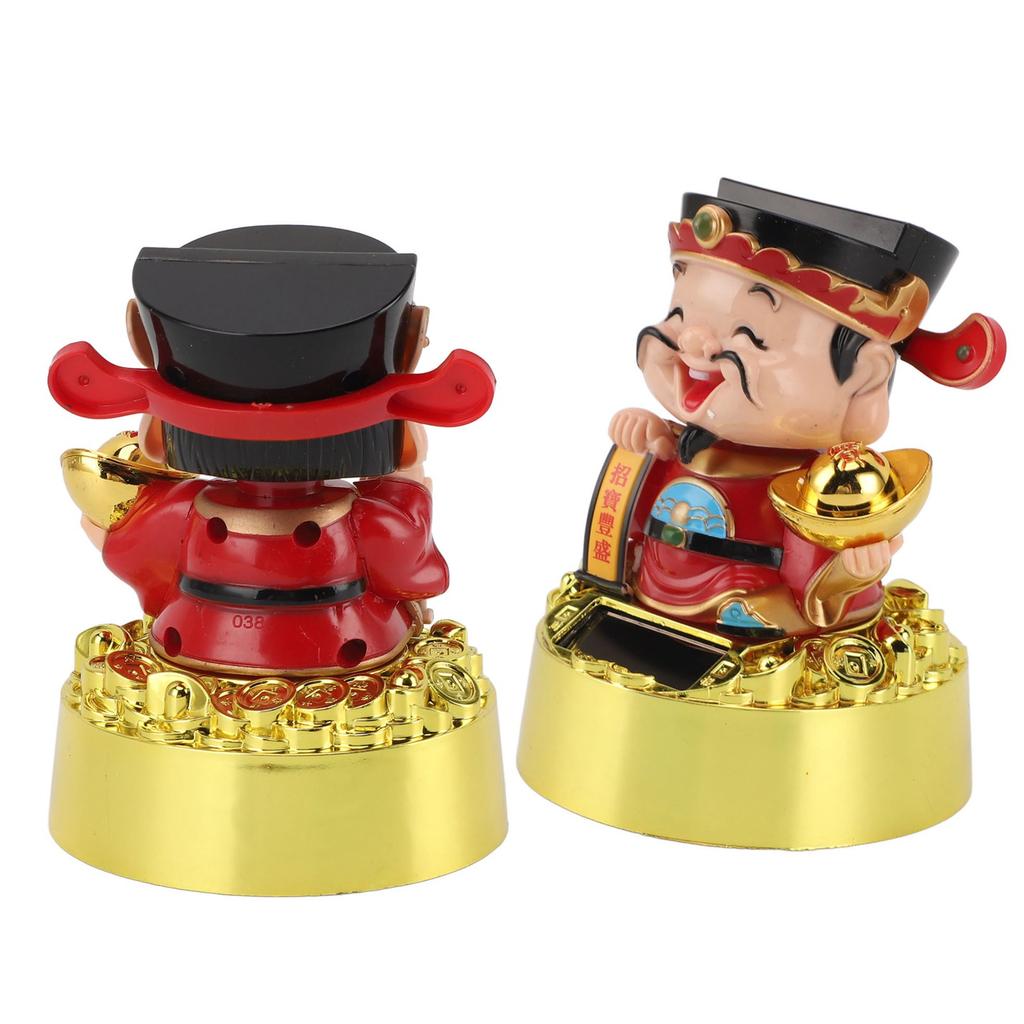 Solar Schwingende Gott des Reichtums Figur Statue Gott des Glücks Auto Armaturenbrett Ornament Feng Shui Dekor