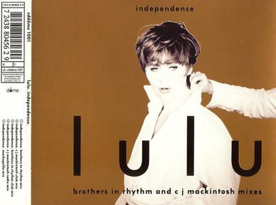 CD LULU - Independence CDDOME1001 Dome Records, P 1993 UK Pop Used