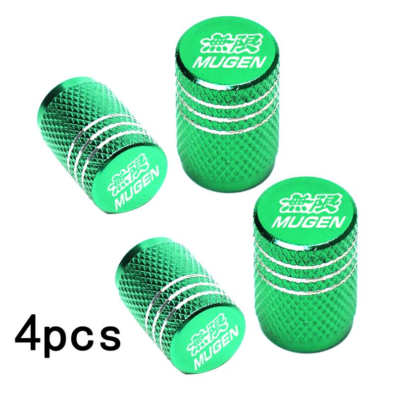 

For Honda Civic Accord 7 Type R FN2 FK8 Fit Jazz RS CRX Mugen 4pcs Car Wheel Tire Valve Caps Tyre Stem Covers Airdust Waterproof