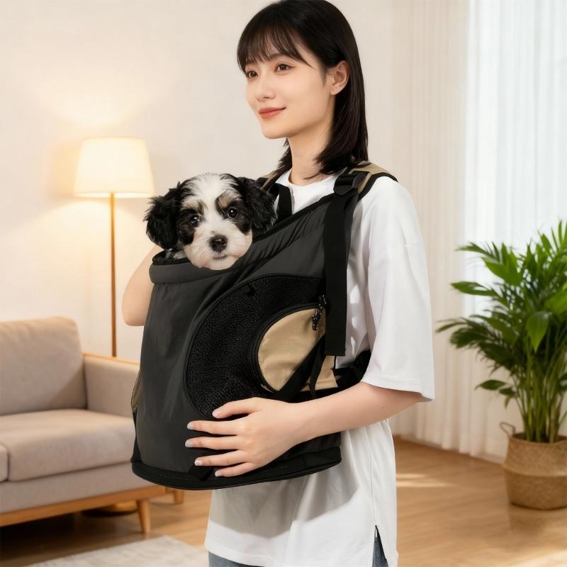 Adjustable Cats Chest Carriers For Hiking Travel Breathable Pet Front Carrying Bag With Safety Buckles for Transportation