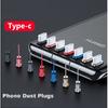 Type C Plug Dust Plug 3.5mm Earphones Jack Sim Card Pin USB Type-C Anti Dust Plug Accessories For Samsung iPhone Huawei Xiaomi2