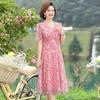 2026 Summer Women's Short Sleeve Dress: Elegant, Flattering Style for Middle-Aged and Elderly
