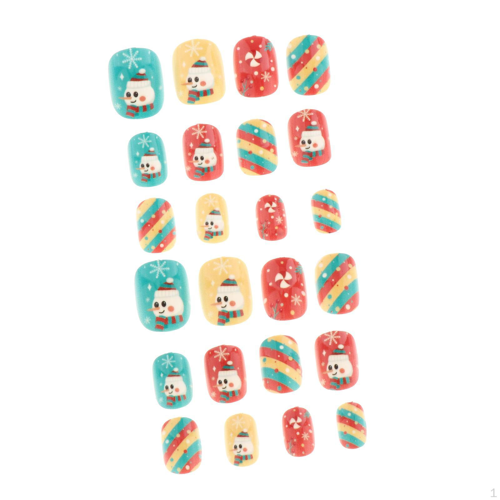 

False Cartoon Glue Artificial Cute Nails for Christmas Manicure Children Lady Child 276