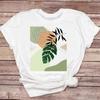 Women Graphic Cartoon Kawaii Love Watercolor 2023 New Short Sleeve Harajuku Print Female Cloth Tops Ropa Mujer Natural Scenery