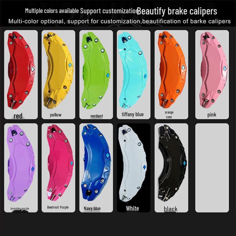 Brake Caliper Covers for Toyota RAV4: Aluminum Alloy Wheel Hub Color Modification