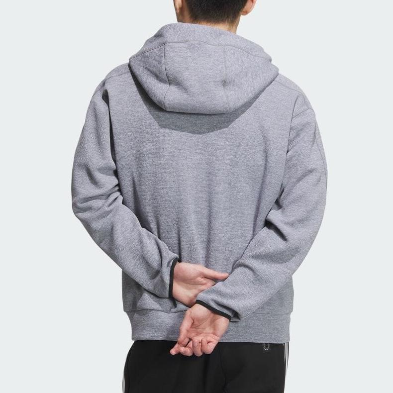 Adidas Z.N.E. Japan Logo Comfortable Full-Zip Hoodie Men Hoodies Stone-Blue IX5655