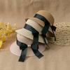 Vacation Foldable Summer Sun Hat Big Brim Bowknot Beach Cap Casual Breathable Bucket Hat Outdoor
