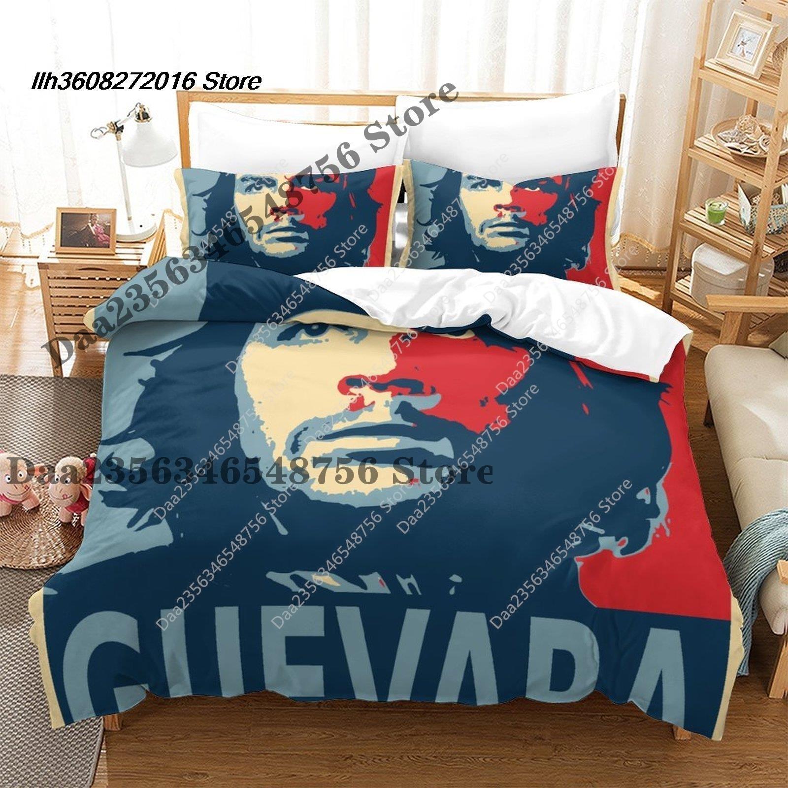 

New Che Guevara Bedding Set Single Twin Full Queen King Size Bed Set Aldult Kid Bedroom Duvetcover Sets 3D Print Anime Bed EU Double(200*200cm)3pcs