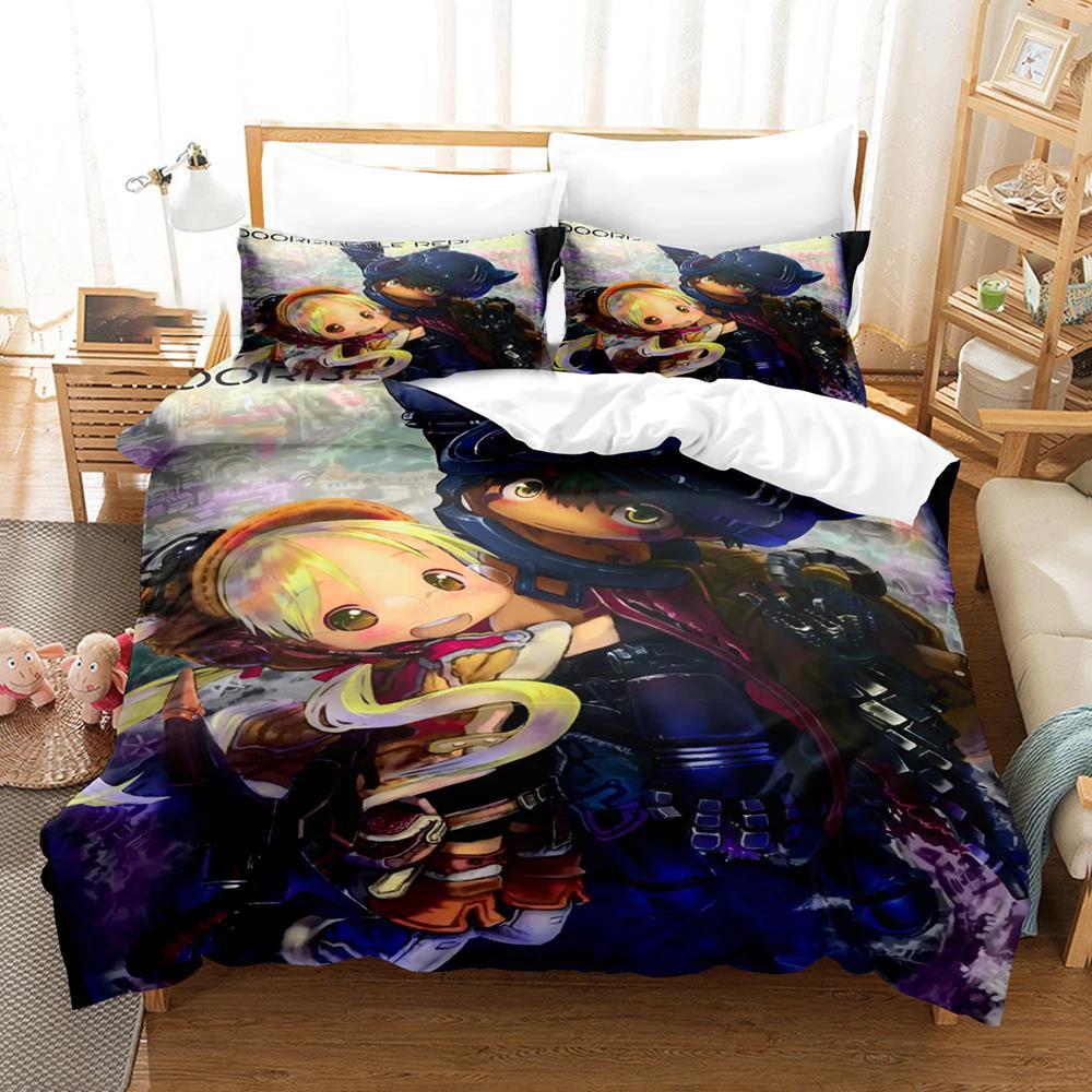 3D Printed Made In Abyss Bedding Set Pillowcase Anime Duvet Cover Double Twin Full Queen King Adult Kids Bedclothes Quilt Cover