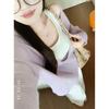 Kumikumi Sweet Style Age-Reducing Knit Women Autumn Short Pullover Sweater White Inner Wear Vest Two-piece Set