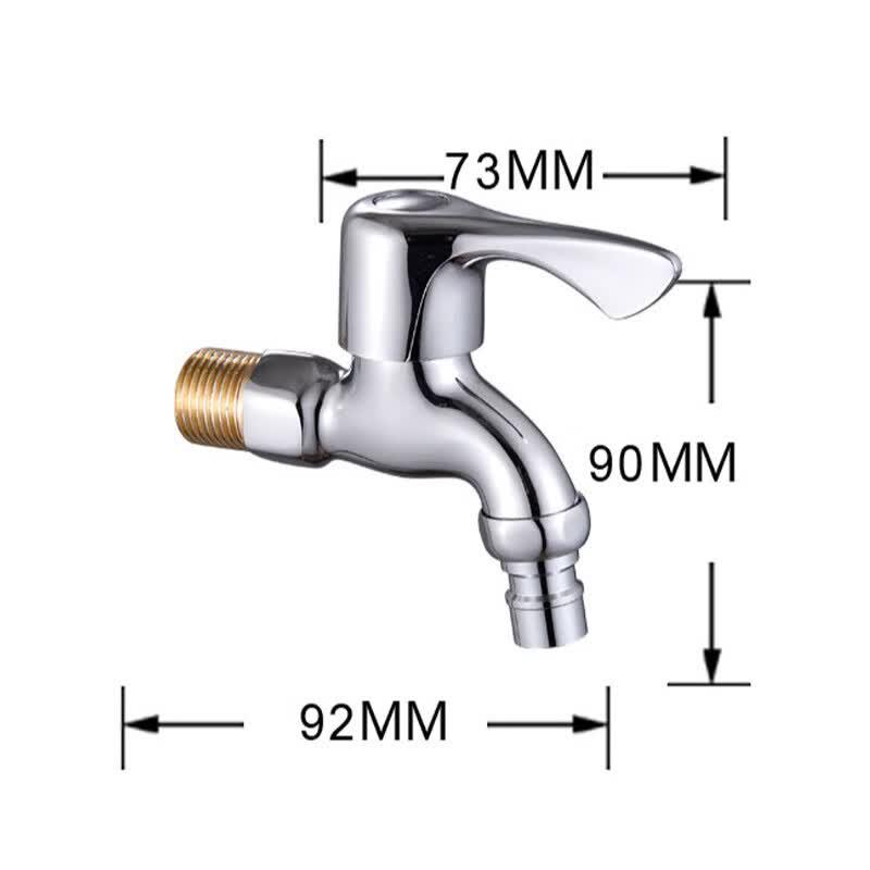 Brass Wall-Mounted Washing Machine Faucet