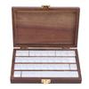 Watercolor Tray Palette 36 Wells Walnut Wood Watercolor Mixing Tray with Lid for Travel