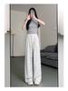 Trendy Floral Wide-Leg Pants for Women: Versatile, Loose Casual Fit for Spring & Autumn, Korean Style for Petite Female Students