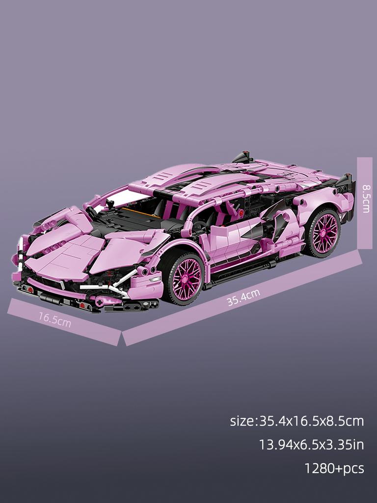 1:14 racing building block assembly toys, over 1,000 building block particle sports car models, holiday gift decoration toys