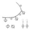 Samcos Approx. 100pcs Hollow Out Charms Silver Square Triangle Flower Moon Teardrop DIY Handmade Jewelry Findings for Earrings Hairpins Bezels