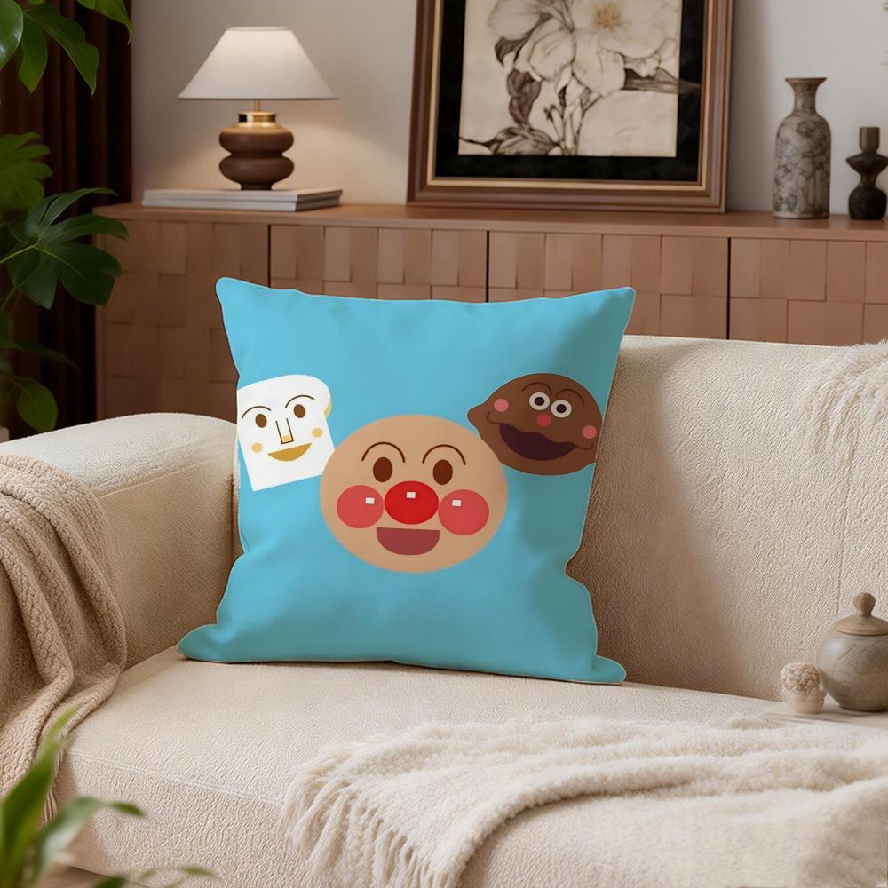 Kids Anpanman Cushion Cover Cushion Cover Set 4Pcs 50X50 45X45 40X40 Pillowcase Decorative Sofa Home Decor