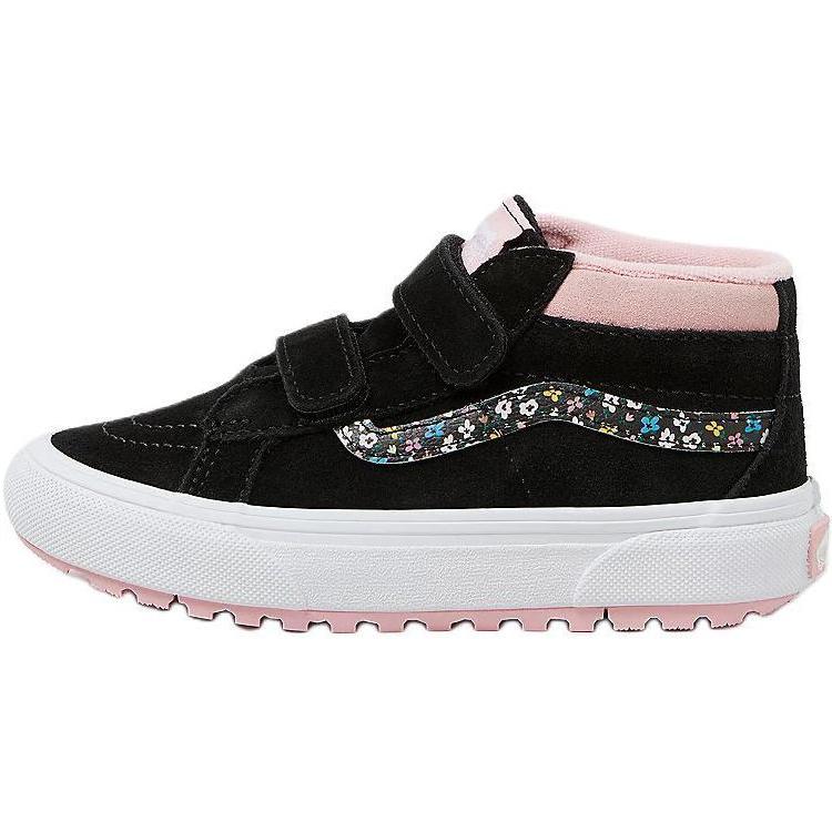 Vans Sk8 Mid Reissue Comfortable Shock Absorption Durable Breathable Mid-Top Kids Skate Shoes Kids Sneakers Black VN000D10B9P