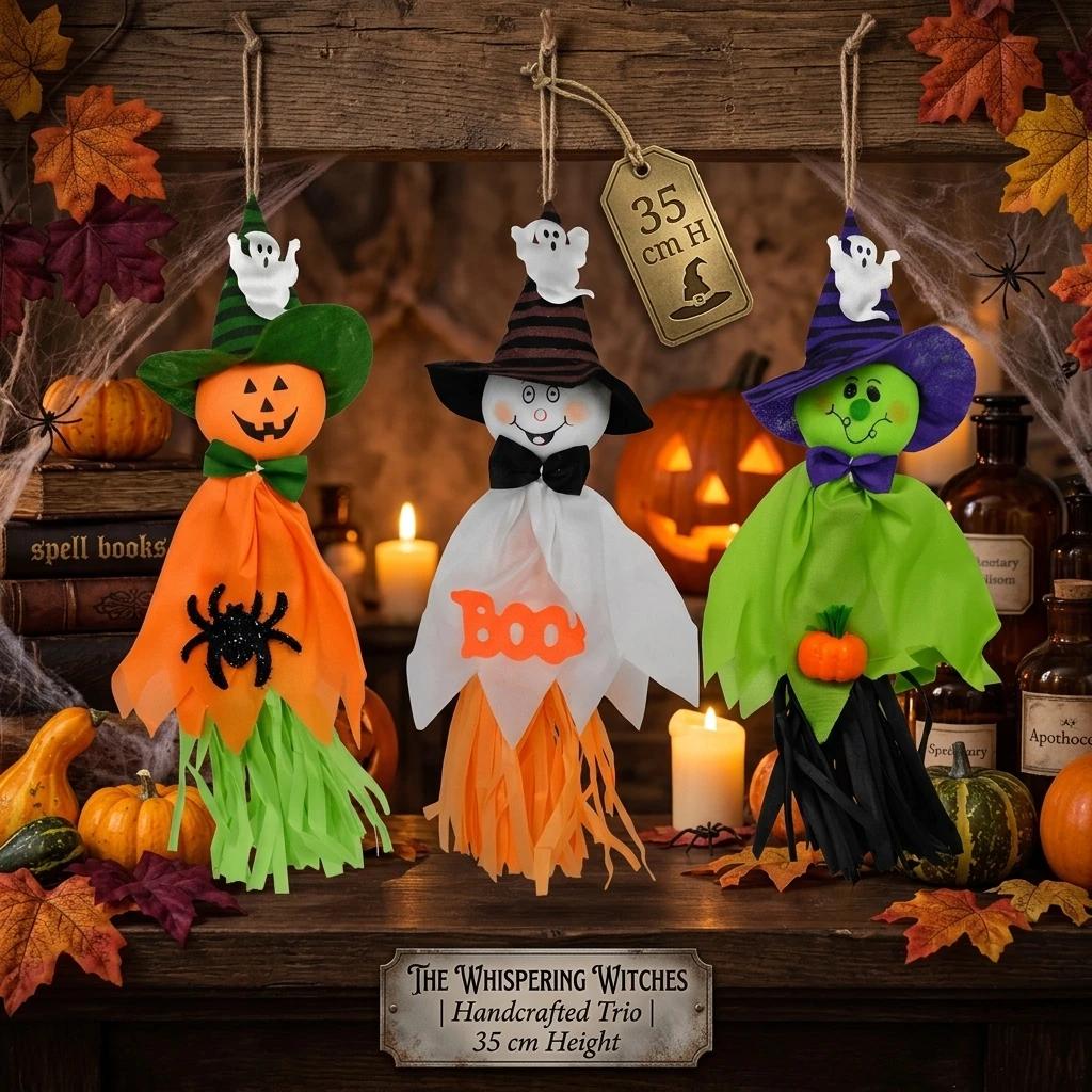 Halloween Hanging Ghost Pumpkin Windsock Outdoor Garden Lawn Party Decoration Scary Hanging Pendant Holiday Decor